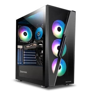 iBUYPOWER Gaming Desktop PC SlateHakoA5N16501 - AMD Ryzen 5 4500 - GTX 1650 - 8GB DDR4 RAM - 500GB NVMe SSD